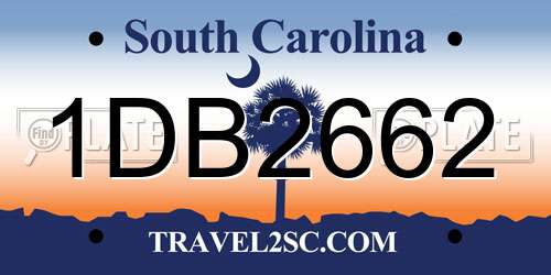 1DB2662 South Carolina License Plate