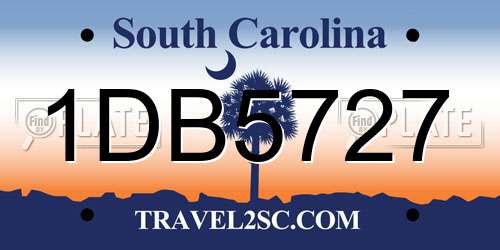 1DB5727 South Carolina License Plate