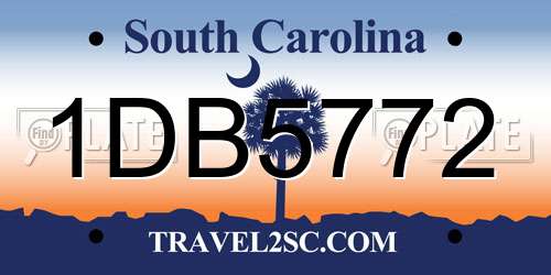 1DB5772 South Carolina License Plate
