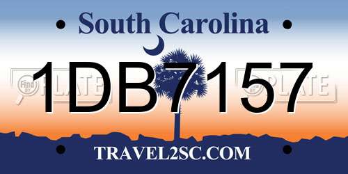 1DB7157 South Carolina License Plate