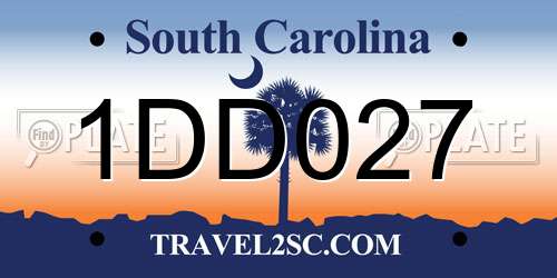 1DD027 South Carolina License Plate