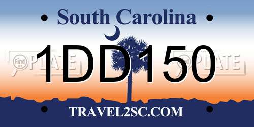 1DD150 South Carolina License Plate