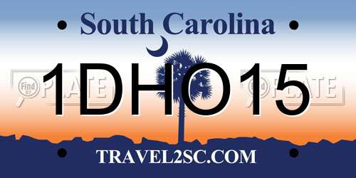 1DHO15 South Carolina License Plate