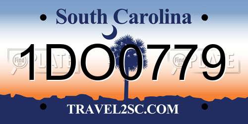 1DO0779 South Carolina License Plate