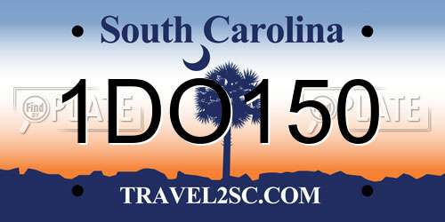 1DO150 South Carolina License Plate