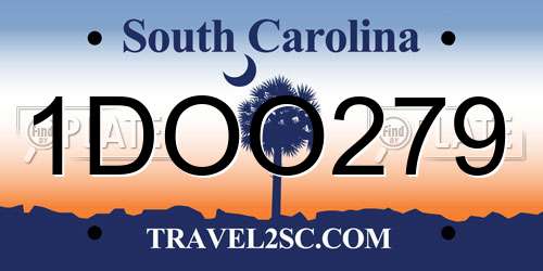 1DOO279 South Carolina License Plate
