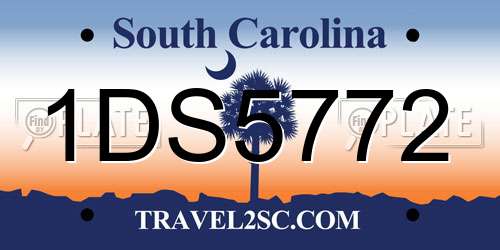 1DS5772 South Carolina License Plate