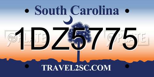 1DZ5775 South Carolina License Plate
