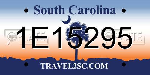 1E15295 South Carolina License Plate