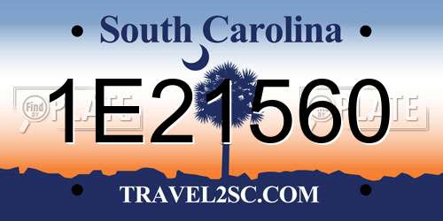 1E21560 South Carolina License Plate
