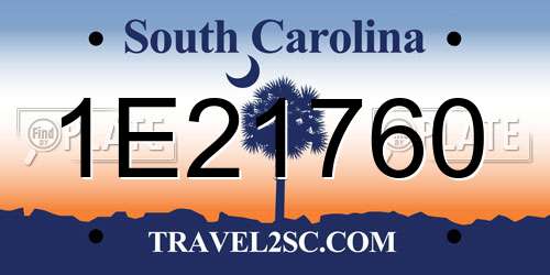 1E21760 South Carolina License Plate