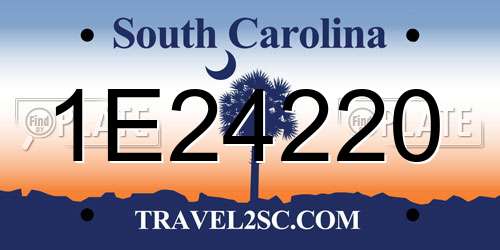 1E24220 South Carolina License Plate