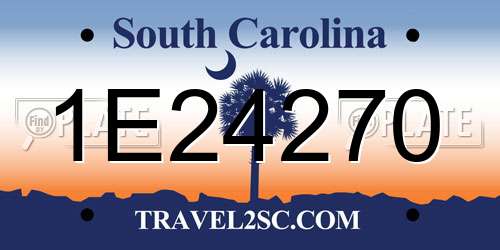 1E24270 South Carolina License Plate