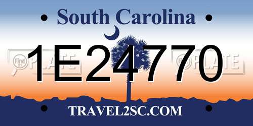 1E24770 South Carolina License Plate