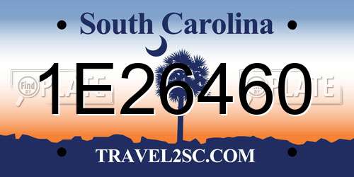 1E26460 South Carolina License Plate