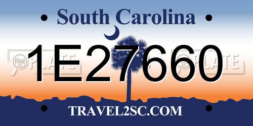 1E27660 South Carolina License Plate