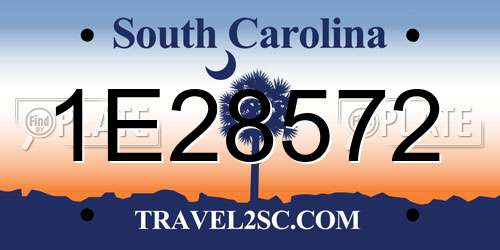 1E28572 South Carolina License Plate