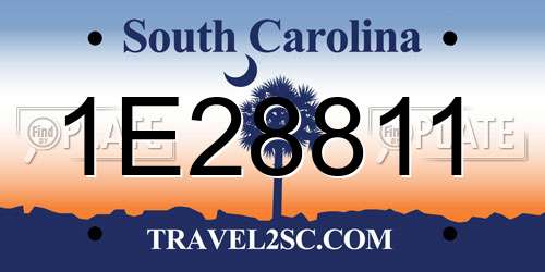 1E28811 South Carolina License Plate