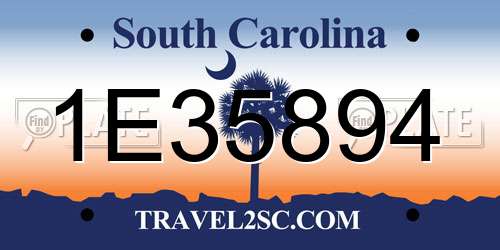 1E35894 South Carolina License Plate