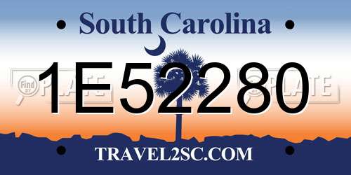 1E52280 South Carolina License Plate
