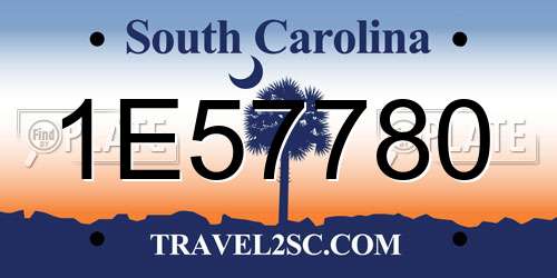 1E57780 South Carolina License Plate