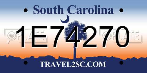 1E74270 South Carolina License Plate
