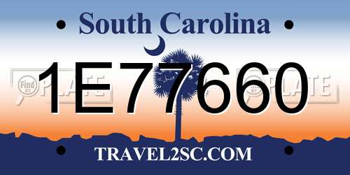 1E77660 South Carolina License Plate