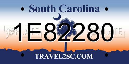 1E82280 South Carolina License Plate