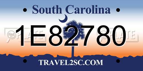 1E82780 South Carolina License Plate