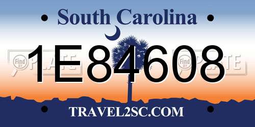 1E84608 South Carolina License Plate