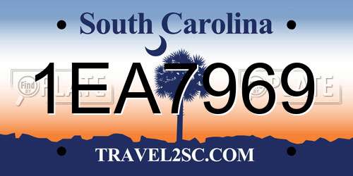 1EA7969 South Carolina License Plate