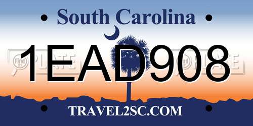 1EAD908 South Carolina License Plate