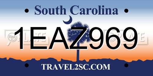 1EAZ969 South Carolina License Plate