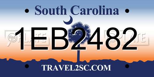 1EB2482 South Carolina License Plate