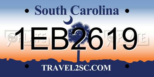1EB2619 South Carolina License Plate