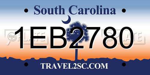 1EB2780 South Carolina License Plate
