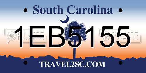1EB5155 South Carolina License Plate