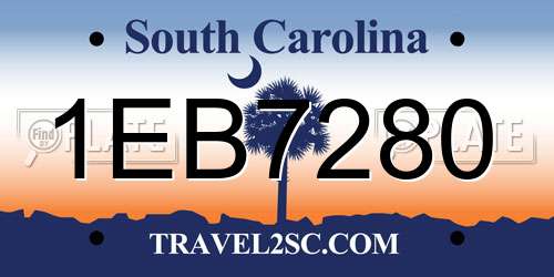 1EB7280 South Carolina License Plate