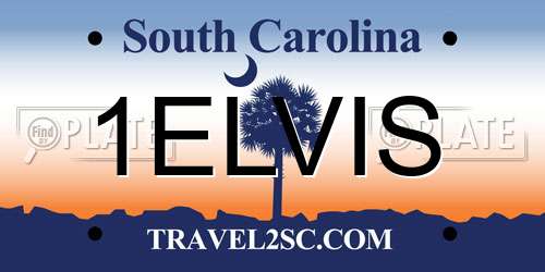 1ELVIS South Carolina License Plate