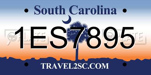 1ES7895 South Carolina License Plate
