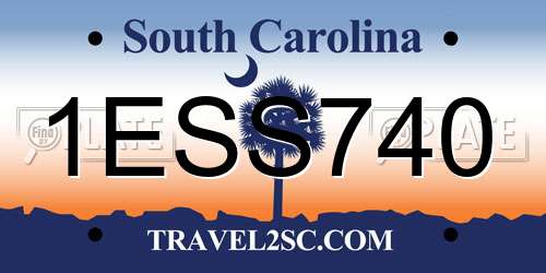 1ESS740 South Carolina License Plate