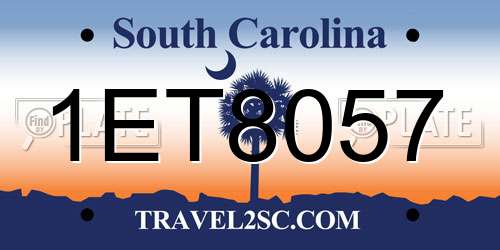 1ET8057 South Carolina License Plate