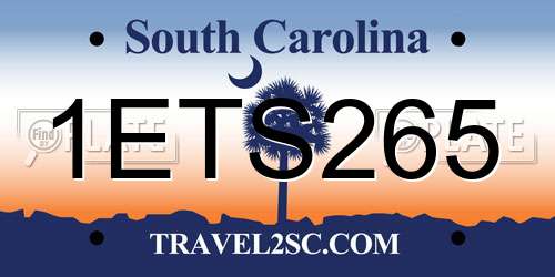 1ETS265 South Carolina License Plate