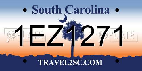 1EZ1271 South Carolina License Plate
