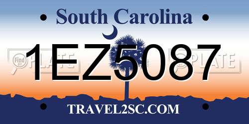 1EZ5087 South Carolina License Plate