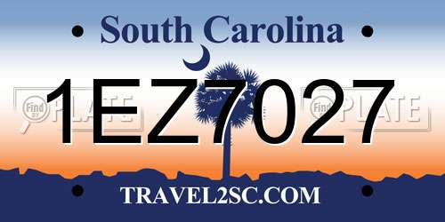 1EZ7027 South Carolina License Plate