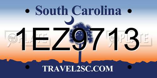 1EZ9713 South Carolina License Plate
