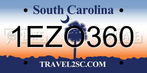 1EZO360 South Carolina License Plate