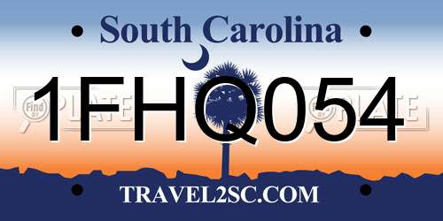 1FHQ054 South Carolina License Plate