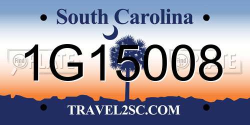 1G15008 South Carolina License Plate